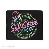 Volleyball Funny Soft Serve Saying Mousepad thumb 0