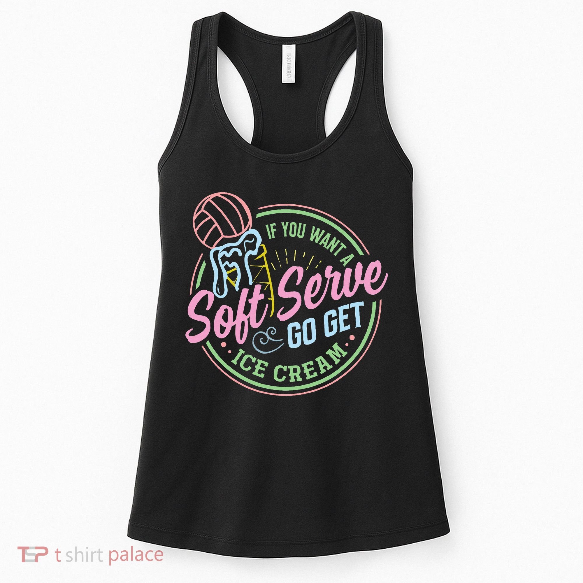 Volleyball Funny Soft Serve Saying Women's Tank Top