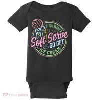 Volleyball Funny Soft Serve Saying Baby Bodysuit thumb 0