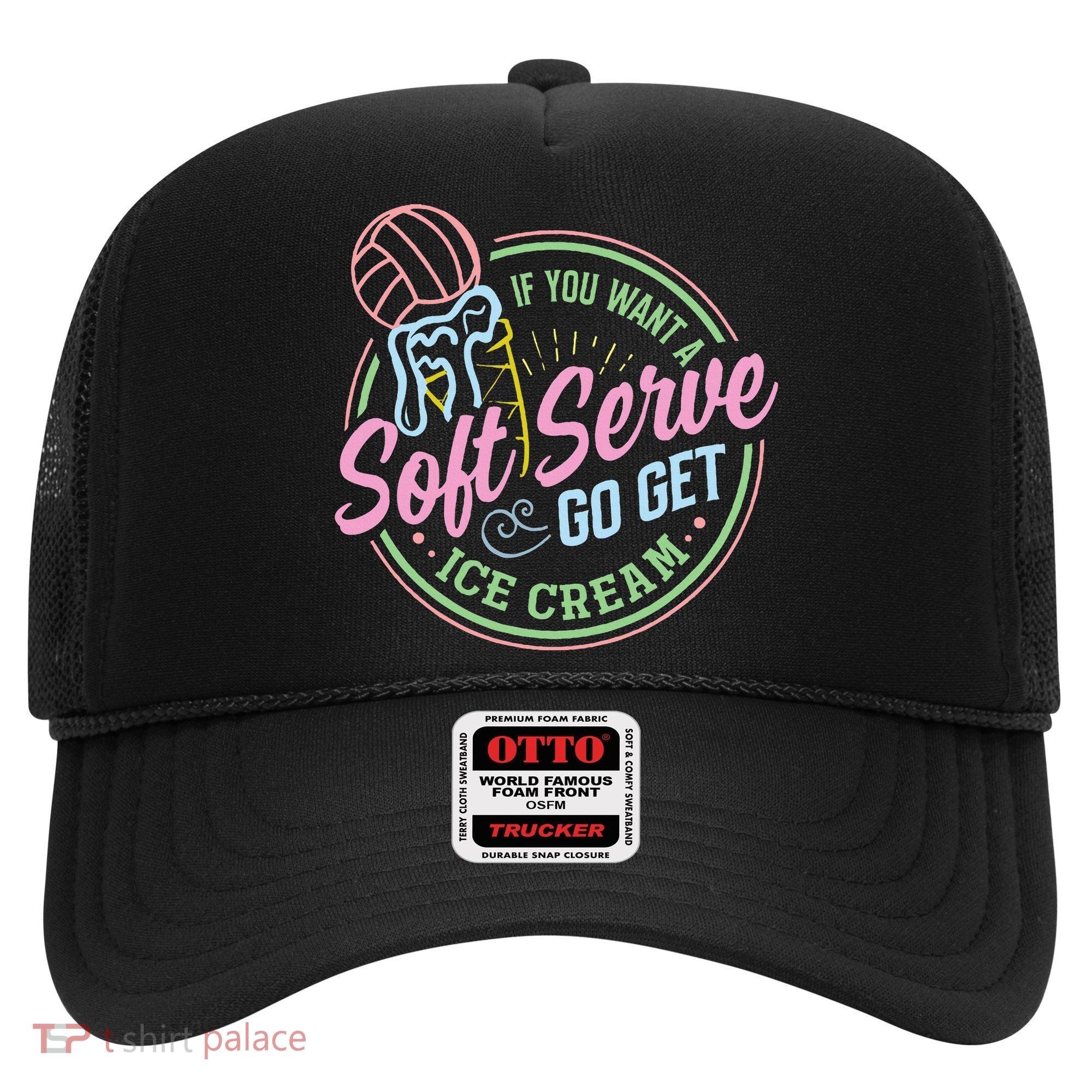 Volleyball Funny Soft Serve Saying Hat
