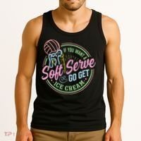 Volleyball Funny Soft Serve Saying Tank Top thumb 3