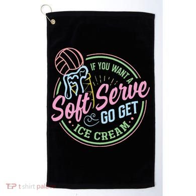Volleyball Funny Soft Serve Saying Golf Towel