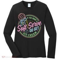 Volleyball Funny Soft Serve Saying Women's Long Sleeve Shirt thumb 0
