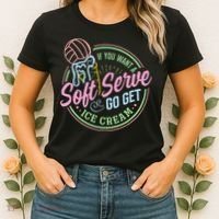 Volleyball Funny Soft Serve Saying Women's T-Shirt thumb 2