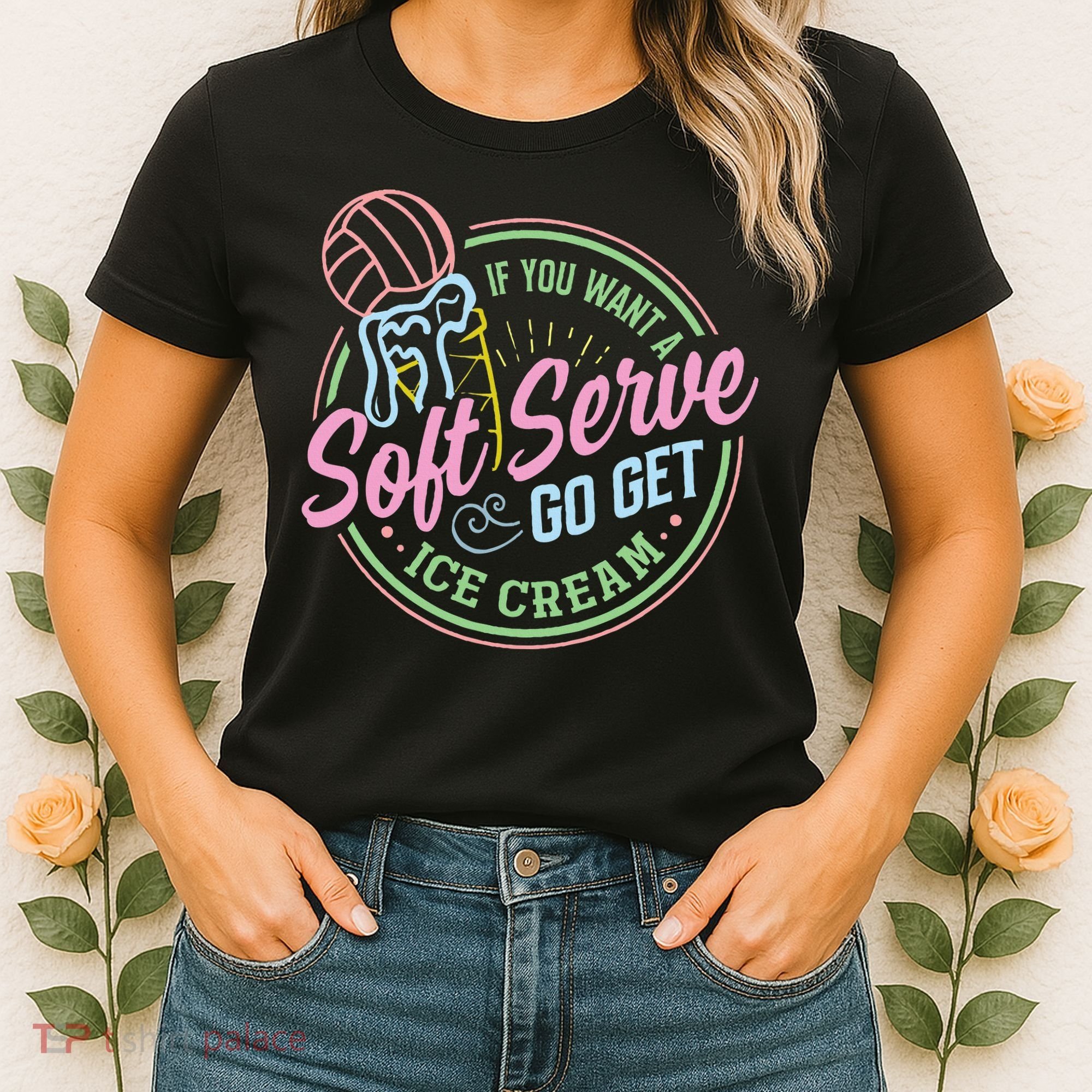 Volleyball Funny Soft Serve Saying Women's T-Shirt