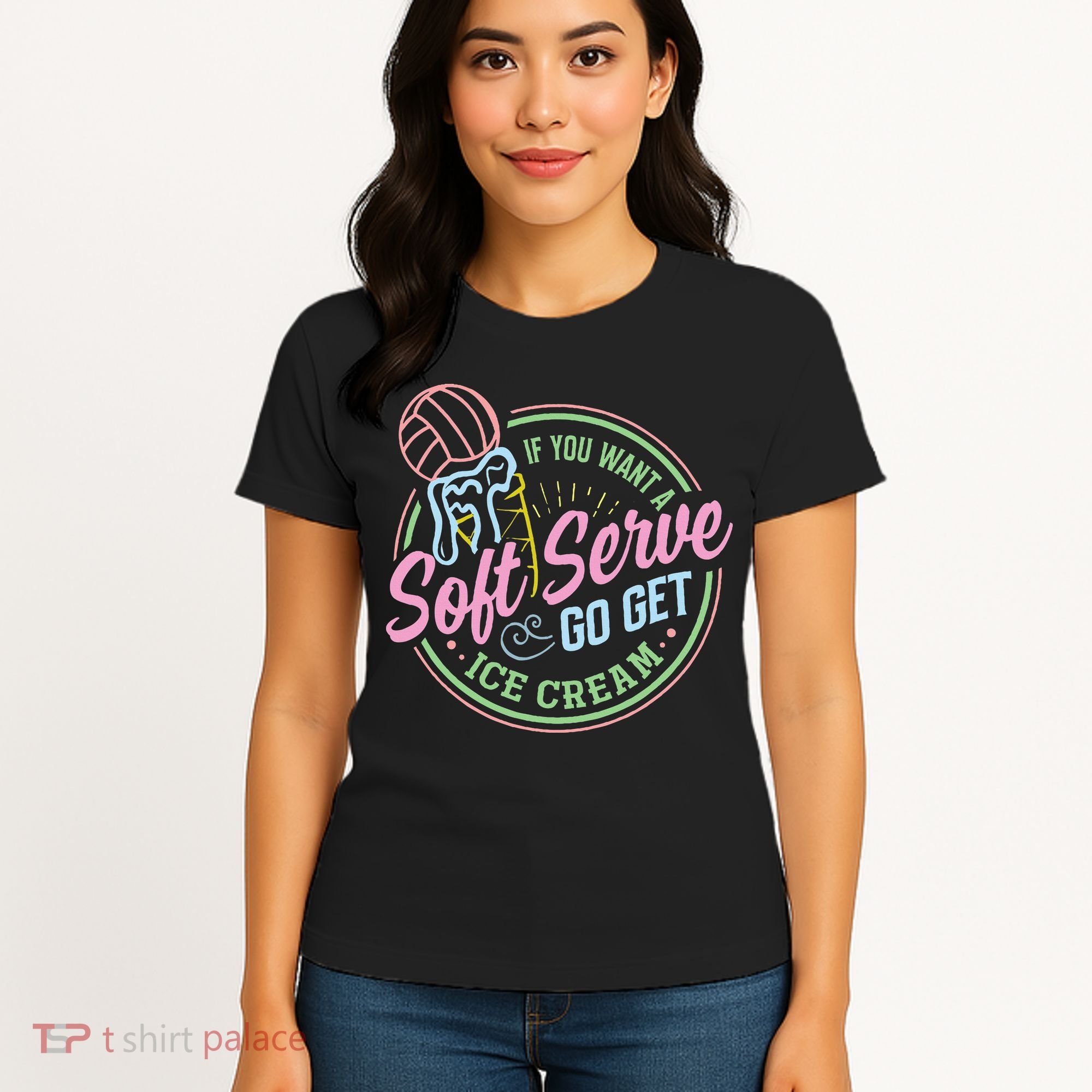 Volleyball Funny Soft Serve Saying Women's T-Shirt
