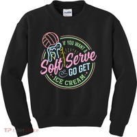 Volleyball Funny Soft Serve Saying Kids Sweatshirt thumb 0