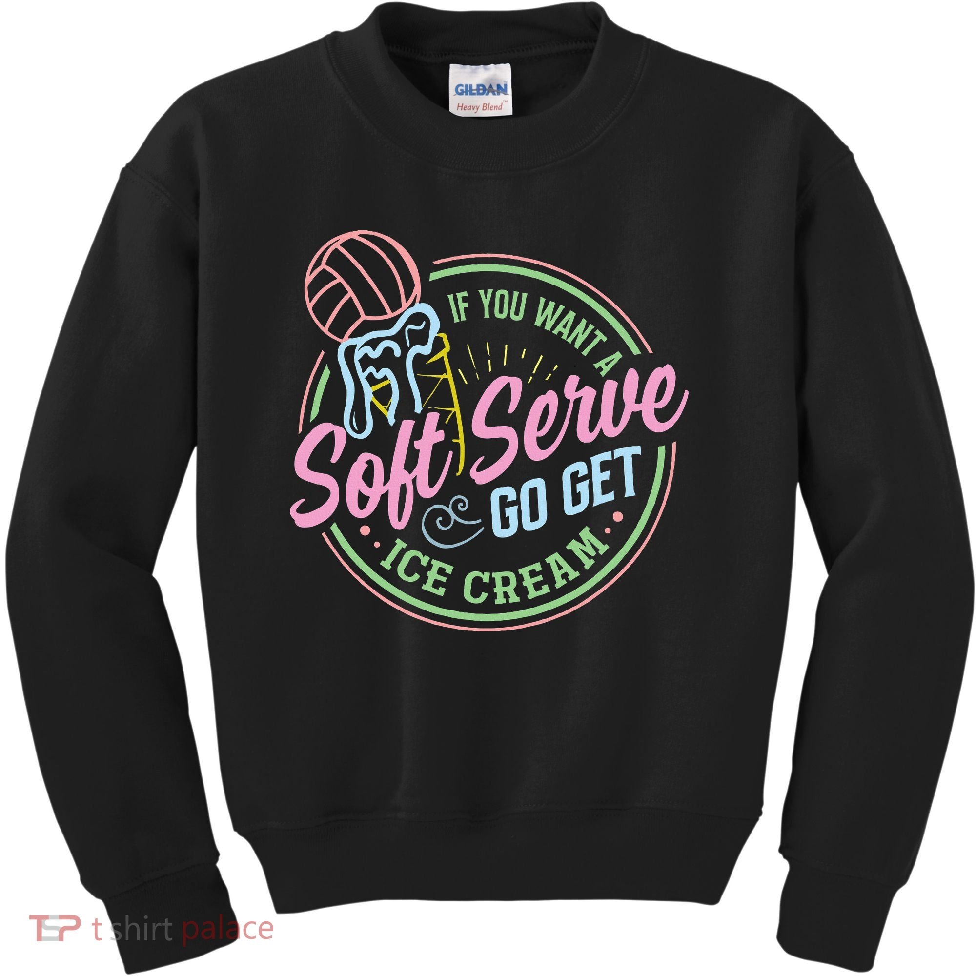 Volleyball Funny Soft Serve Saying Kids Sweatshirt