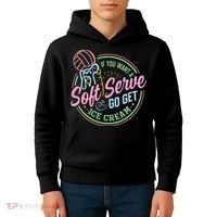 Volleyball Funny Soft Serve Saying Kids Hoodie thumb 4