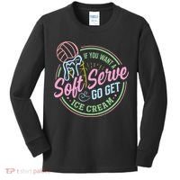 Volleyball Funny Soft Serve Saying Kids Long Sleeve Shirt thumb 0