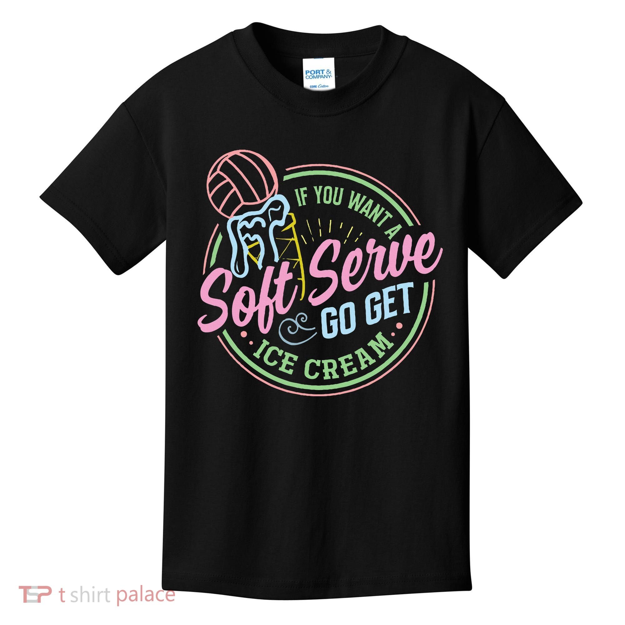 Volleyball Funny Soft Serve Saying Kids T-Shirt