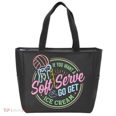 Volleyball Funny Soft Serve Saying Tote Bag