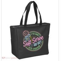 Volleyball Funny Soft Serve Saying Tote Bag thumb 2