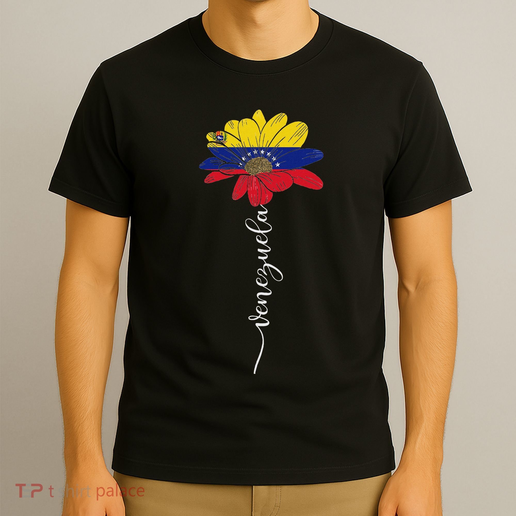 Venezuela Flag Sunflower Vintage Venezuelans Lover T-Shirt