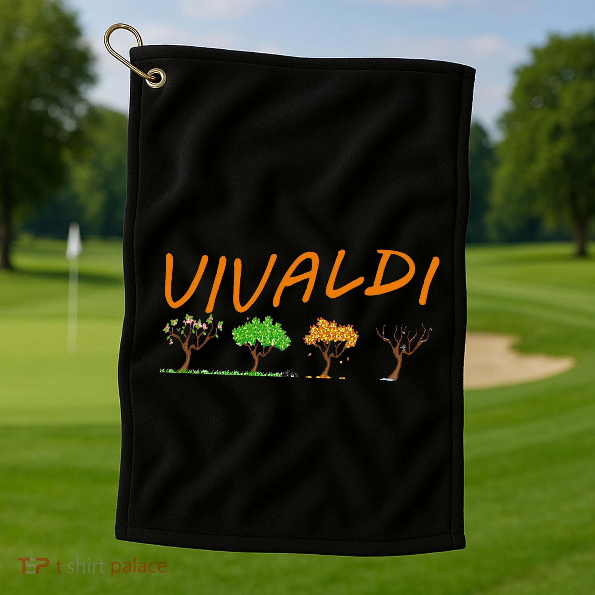 Vivaldi Four Seasons Classic Musical Gift Golf Towel