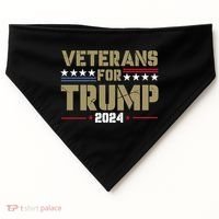 Veterans For Trump 2024 éLection 2024 USA-Made Doggie Bandana thumb 0