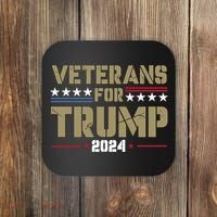 Veterans For Trump 2024 éLection 2024 Coaster thumb 0