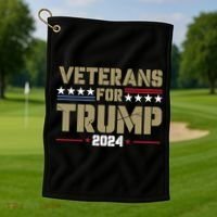 Veterans For Trump 2024 éLection 2024 Golf Towel thumb 1
