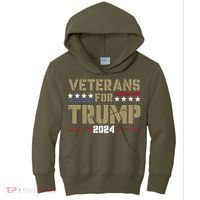 Veterans For Trump 2024 éLection 2024 Kids Hoodie thumb 0