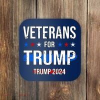 Veterans For Trump 2024 Coaster thumb 0