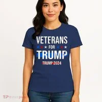 Veterans For Trump 2024 Women's T-Shirt thumb 4