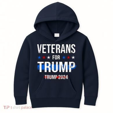 Veterans For Trump 2024 Kids Hoodie