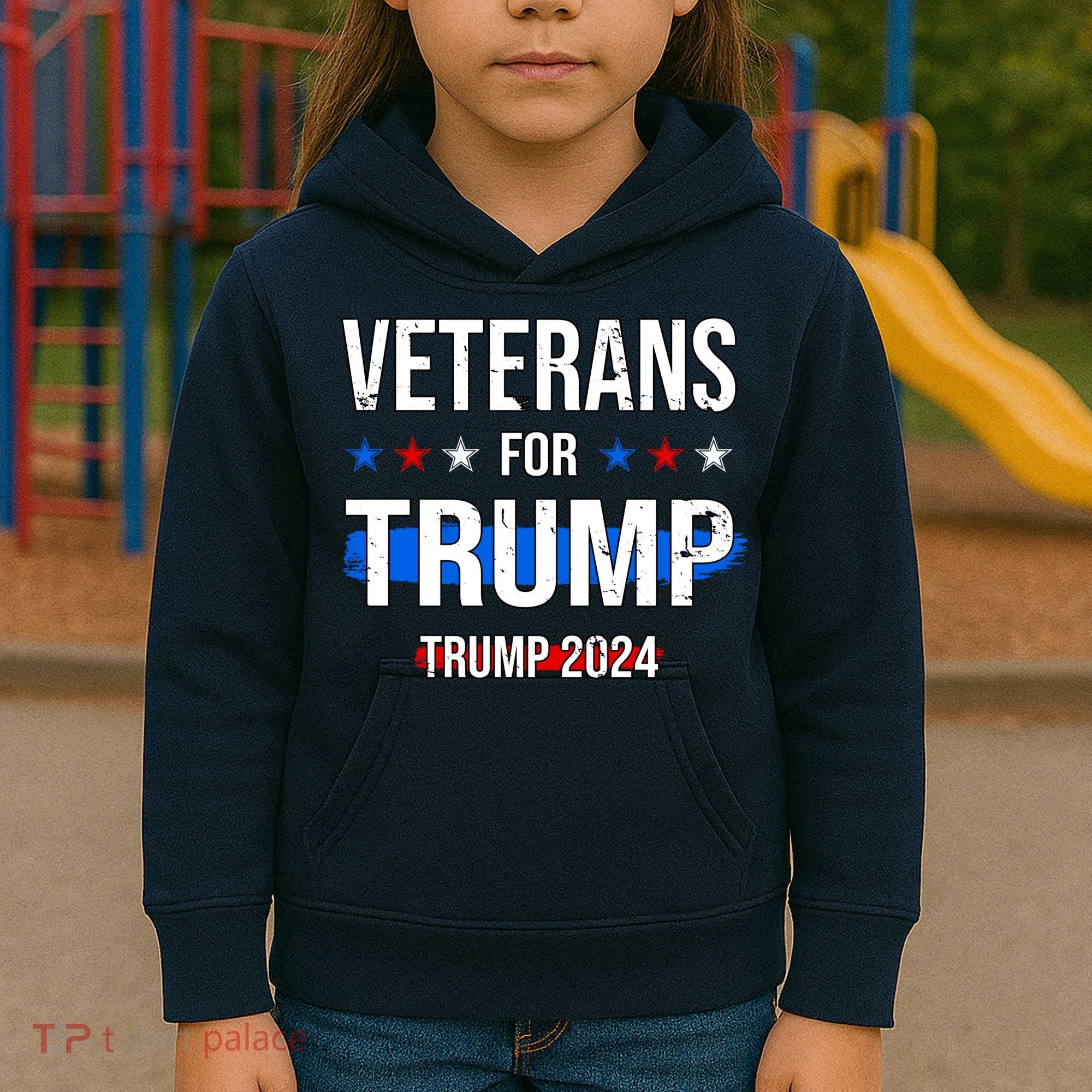 Veterans For Trump 2024 Kids Hoodie