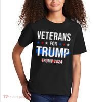 Veterans For Trump 2024 Kids T-Shirt thumb 2