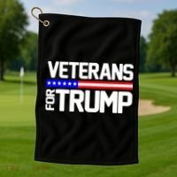 Veterans For Trump Golf Towel thumb 1