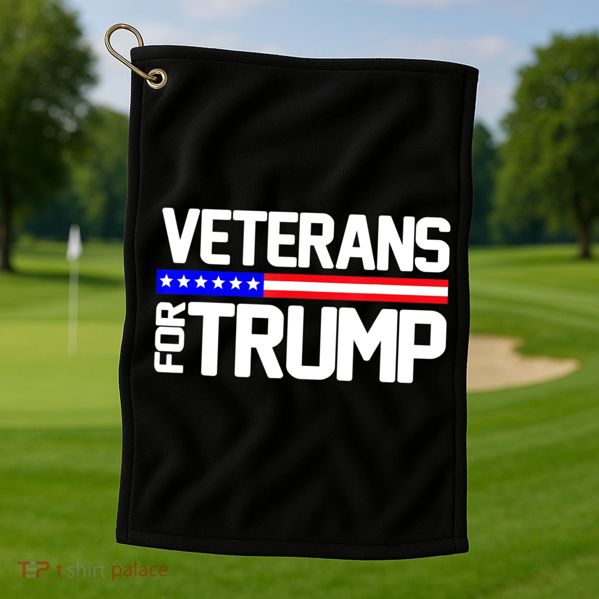 Veterans For Trump Golf Towel