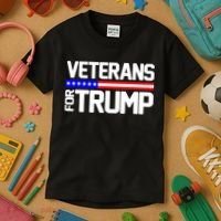Veterans For Trump Kids T-Shirt thumb 3