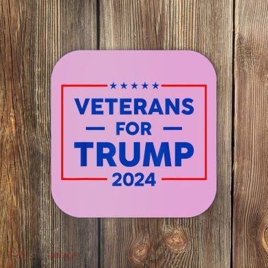 Veterans For Trump 2024 Coaster