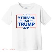 Veterans For Trump 2024 Toddler T-Shirt thumb 0