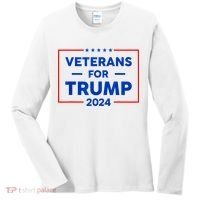 Veterans For Trump 2024 Women's Long Sleeve Shirt thumb 0
