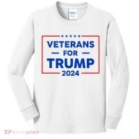 Veterans For Trump 2024 Kids Long Sleeve Shirt thumb 0