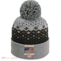 Veterans For Trump 2024 Pro American Troops The Baniff Cuffed Pom Beanie thumb 0