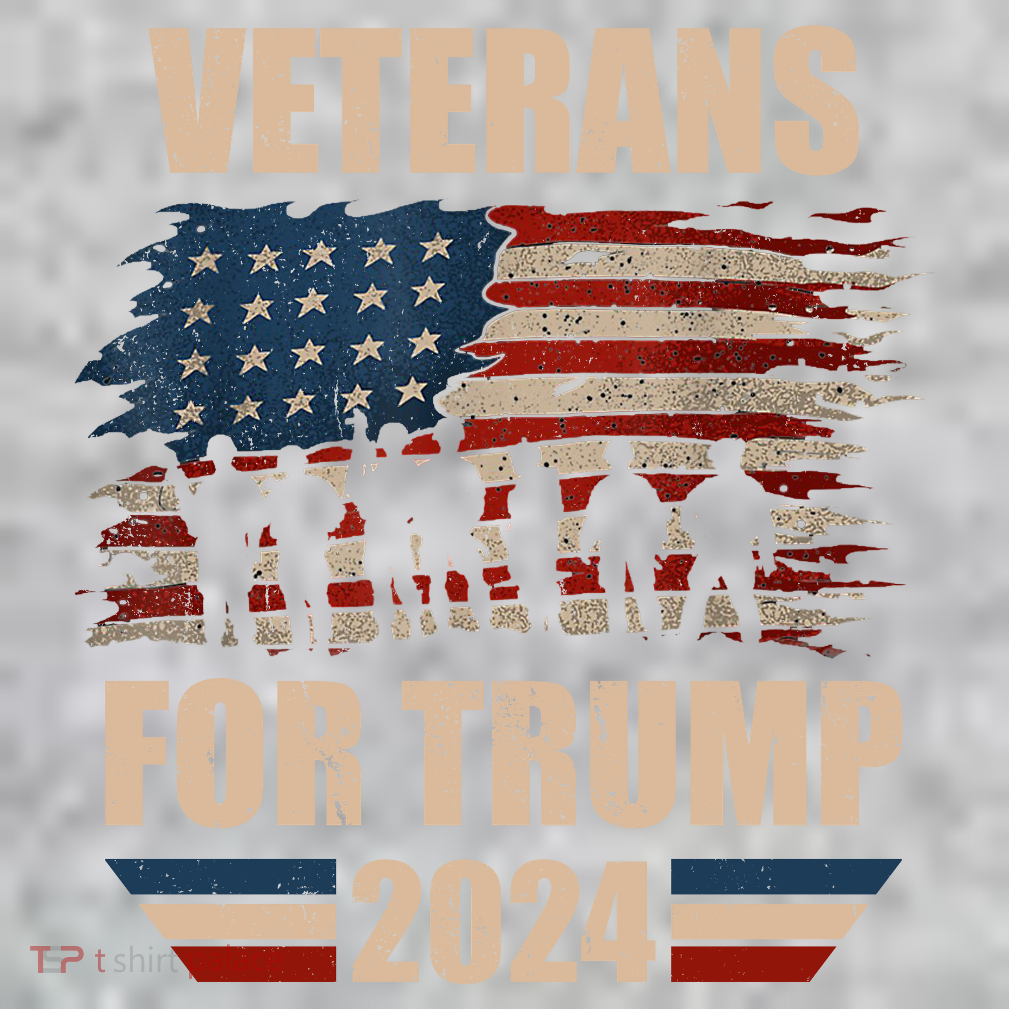 Veterans For Trump 2024 Pro American Troops The Baniff Cuffed Pom Beanie