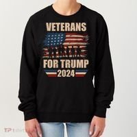 Veterans For Trump 2024 Pro American Troops Women's Sweatshirt thumb 0
