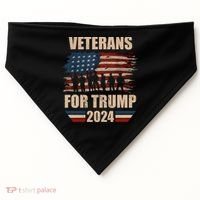 Veterans For Trump 2024 Pro American Troops USA-Made Doggie Bandana thumb 0