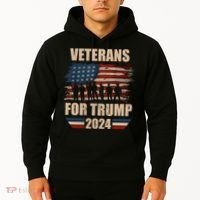 Veterans For Trump 2024 Pro American Troops Hoodie thumb 2