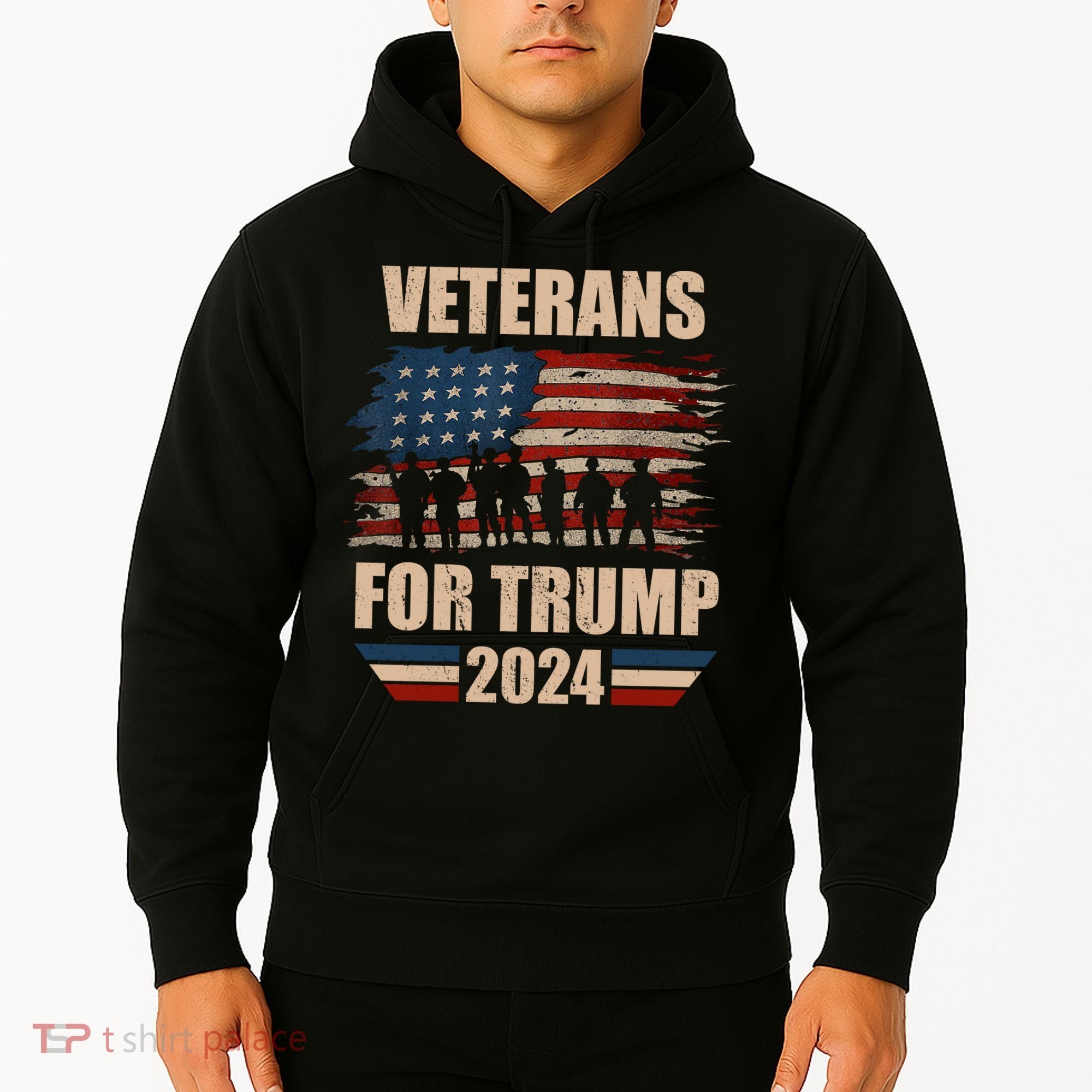 Veterans For Trump 2024 Pro American Troops Hoodie