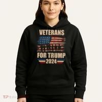 Veterans For Trump 2024 Pro American Troops Hoodie thumb 5