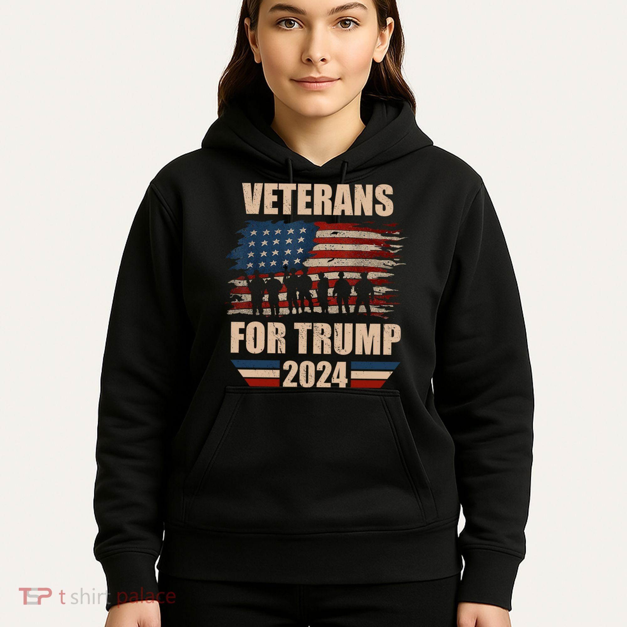 Veterans For Trump 2024 Pro American Troops Hoodie