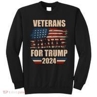 Veterans For Trump 2024 Pro American Troops Sweatshirt thumb 0