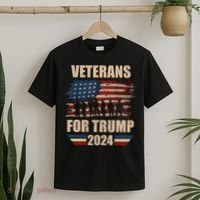 Veterans For Trump 2024 Pro American Troops T-Shirt thumb 2
