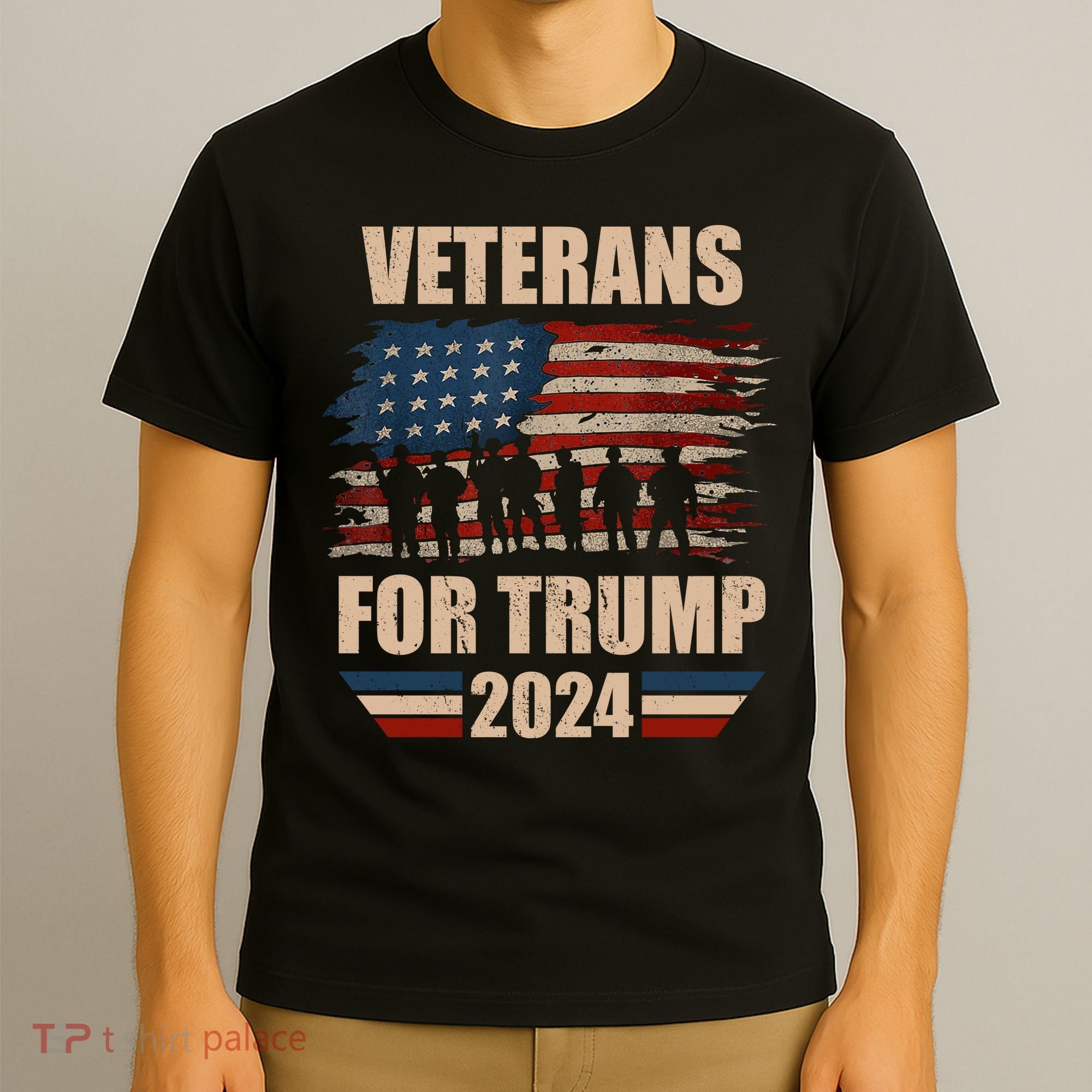 Veterans For Trump 2024 Pro American Troops T-Shirt