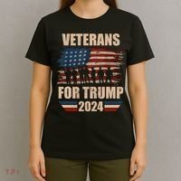 Veterans For Trump 2024 Pro American Troops T-Shirt thumb 4