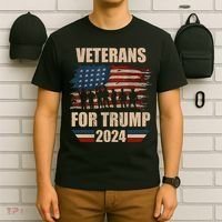 Veterans For Trump 2024 Pro American Troops T-Shirt thumb 6