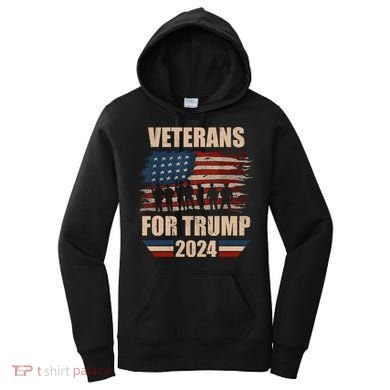 Veterans For Trump 2024 Pro American Troops Women's Hoodie