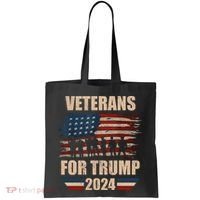 Veterans For Trump 2024 Pro American Troops Tote Bag thumb 0